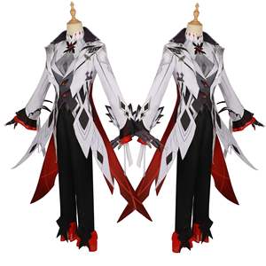Genshin Impact <span class=keywords><strong>Arlecchino</strong></span> le valet Cosplay Costume Ensemble complet Perruque Uniforme Onze Fatui Harbingers Outfit Halloween Carnaval Party - Product Image 3