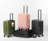 Maleta de Viaje Ejecutiva Expandible de Lujo Moderna con Ruedas Fijas de ABS+PC y Apertura Frontal, 20/24/28 Pulgadas, Gran Venta 2026