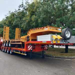 Semi-remorque surbaissée en acier de qualité supérieure 40 pieds, 2 essieux, certifiée DOT/ADR, charge utile 30000 kg, Truckpillar, plaque diamantée, mécanique - Product Image 5