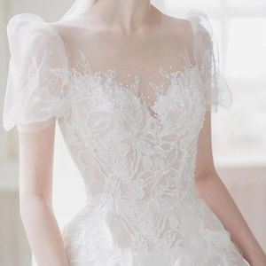 Vestido <span class=keywords><strong>de</strong></span> <span class=keywords><strong>novia</strong></span> 2024 nueva serie Mori Super Fairy Dream mujer embarazada delgada manga pequeña Puff hilo principal <span class=keywords><strong>de</strong></span> la <span class=keywords><strong>novia</strong></span> - Product Image 1