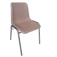 Chaise en plastique connectable avec pieds en métal pour location de salles d'événements et fêtes