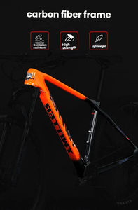 Bicicleta de Montaña de Fibra de Carbono con <span class=keywords><strong>Horquilla</strong></span> de Aire de 120 mm de Recorrido, Freno de Disco Hidráulico de 160/180 mm, Neumáticos de <span class=keywords><strong>29</strong></span>/27.5, Ruedas Ligeras de Aleación - Product Image 6