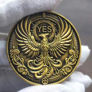 Pièce de monnaie de <span class=keywords><strong>décision</strong></span> ronde en métal – Pièce à monnayer double face imprimée en typographie, avec messages motivants Oui/Non - Product Image 3