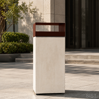 Poubelle et bac à déchets personnalisés Conor - Métal, acier inoxydable, Wi-Fi intégré et mise au point automatique, utilisation intérieure/extérieure