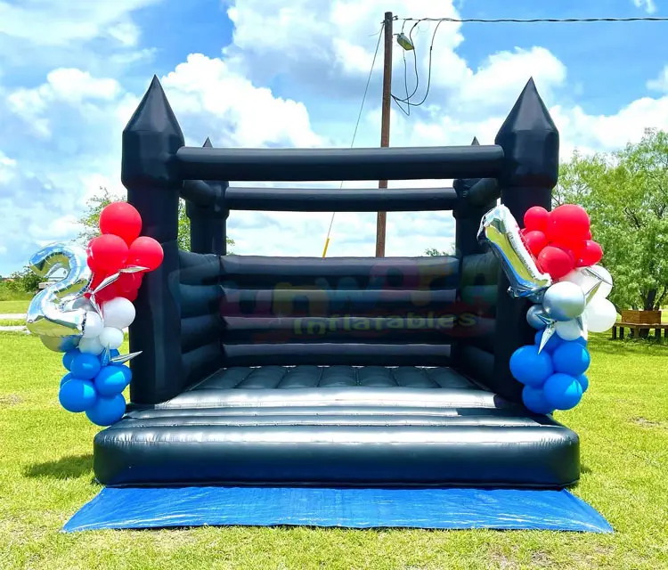 Party black commercial use inflatable jumper bounce house wedding bouncy castle moon bounce house jumping