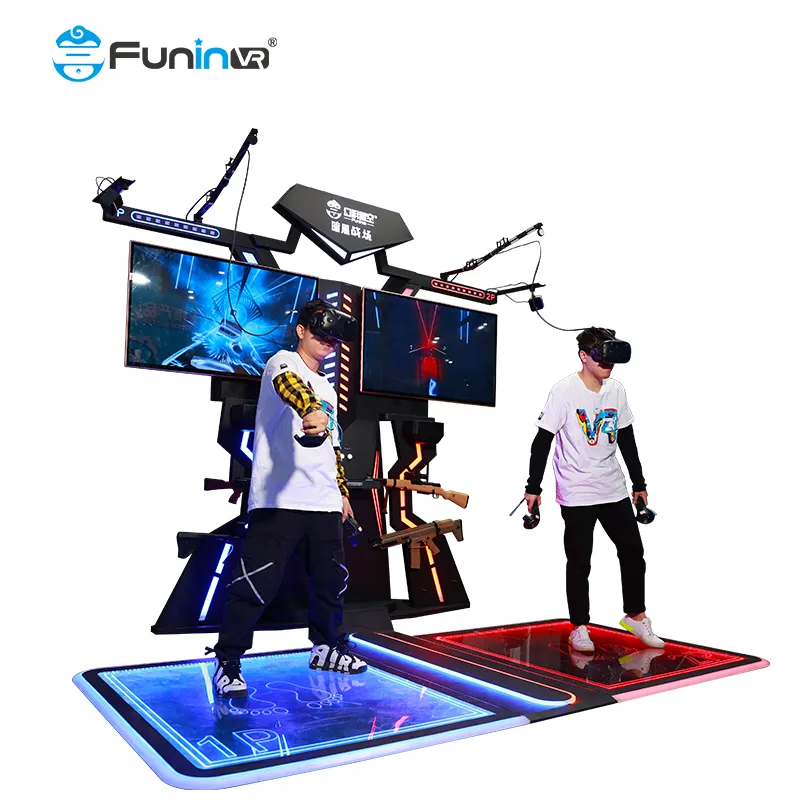 Vr Shoot Shooter Gun Simul 9d Virtual Reality Arena Multiplayer Tennis Ping Ball Fruit Ninja Music Dance Revolution Game Machine