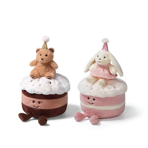 Boneka Kelinci Kawaii Plushie Mainan Boneka Isi Lembut untuk Kue Ulang Tahun, Mainan Penghibur untuk Bayi dan Kamar Bayi - Product Image 4