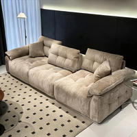 Canapé Moderne en Tissu Écologique de 1 à 4 Places, Design de Luxe pour Appartement, Villa, Salon, Hôtel - Vente en Gros Directe Usine Foshan