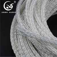 Câble audio-vidéo haute fidélité pour audiophiles, connexion banane XSSH DIY HIFI 8N OCC plaqué argent 8,3 mm, haute qualité