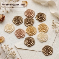 Cire à cacheter autocollante 3D effet laque rose rétro, qualité supérieure, pour invitations de mariage, boîtes cadeaux, décoration DIY