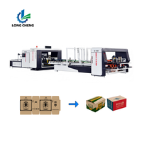 Machine automatique électrique de pliage et de collage de feuilles de carton ondulé avec pompe à colle thermofusible à engrenages, haute productivité, pour l'industrie des boissons