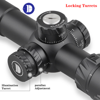 Discoveryopt HD 2-12X24SFIR FFP Nouveaux viseurs HD pour la chasse, viseur illuminé 2x, viseur LPVO compact 215 mm