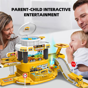 Station de lavage de voiture multifonctionnelle pour enfants avec lumière et musique, jouets de véhicules et camions - Product Image 2