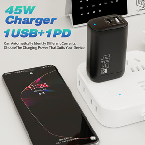 <span class=keywords><strong>Cargador</strong></span> USB C GaN de 45 W con Pantalla LED, PD3.0, Carga Rápida Tipo C de Alta Velocidad para <span class=keywords><strong>iPhone</strong></span> 15 14 13 12 11 Pro Max <span class=keywords><strong>XS</strong></span> - Product Image 5