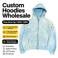 Sudadera con Capucha Oversize para Hombre, Estampada, de Felpa Francesa, Algodón, 400g, Patrón DIY, Teñido Liso, Largo Regular, Otoño