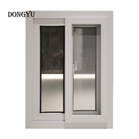 Ventanas Corredizas Horizontales de Plástico de Doble Acristalamiento Personalizadas de Alta Calidad, Ventanas de PVC, Ventanas Corredizas de Vinilo