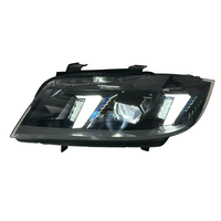 Feux avant SJC Auto V3 jaunes/blancs/ambre style Snake Eye pour BMW Série 3 E90 E91 05-12, lampes frontales tricolores, plug and play