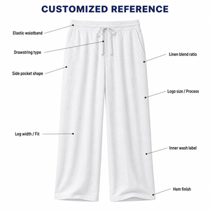<span class=keywords><strong>Pantaloni</strong></span> in <span class=keywords><strong>Lino</strong></span> da <span class=keywords><strong>Uomo</strong></span> Personalizzati all'Ingrosso - <span class=keywords><strong>Pantaloni</strong></span> Casual <span class=keywords><strong>Estivi</strong></span> Comodi da Spiaggia - Product Image 2