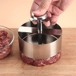 Juego de prensas para hamburguesas de acero inoxidable, 5 tamaños ajustables, moldeador de carne ecológico, herramientas para carne, para hamburguesas perfectas - Product Image 6