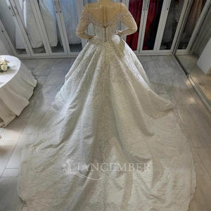 <span class=keywords><strong>Magnifique</strong></span> robe de bal brodée robe de mariée corsage perlé complexe Tk138-16 - Product Image 4