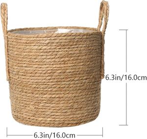 Nordic Woven Straw Modern Round Eco-Friendly <b>Storage</b> <b>Basket</b> <b>Large</b> Floor Use High Quality Wholesale - Product Image 2