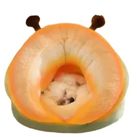 Lit-caverne fermé en peluche chaude pour animaux de compagnie, maison isolée épaisse pour l'automne et l'hiver, pour petits chiens et chats