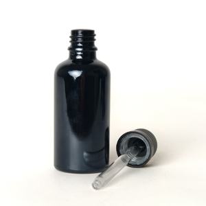 Cannacoast Black Opal Jar CR Essential Oil <b>Glass</b> Jar Child Resistant <b>Dropper</b> <b>Bottle</b> For Concentrate Oil - Product Image 2