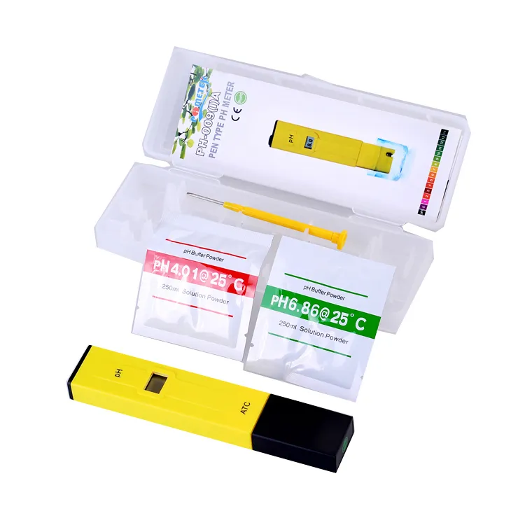 Cep kalem tipi PH ölçer analizörü taşınabilir LCD ekran PH test cihazı dijital 0.0-14.0ph