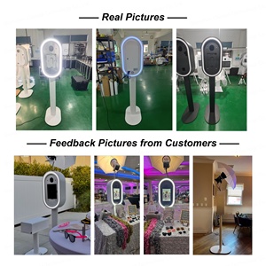 Meilleure machine de photomaton de mariage avec éclairage RVB pour la location d'événements, coque de photomaton professionnelle DSLR ovale, photomaton iPad - Product Image 2