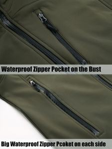 "Diseño personalizado de las mujeres impermeable transpirable a prueba de viento suave Shell CHAQUETAS-Thin Stand Collar" - Product Image 4