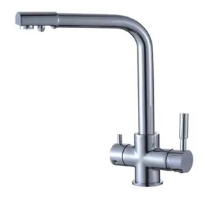 High Quality Brass Chrome Body Black Hose Purifier Water Hot Cold Mixer Kitchen Faucet 3 Way Kitchen Faucets Mixers