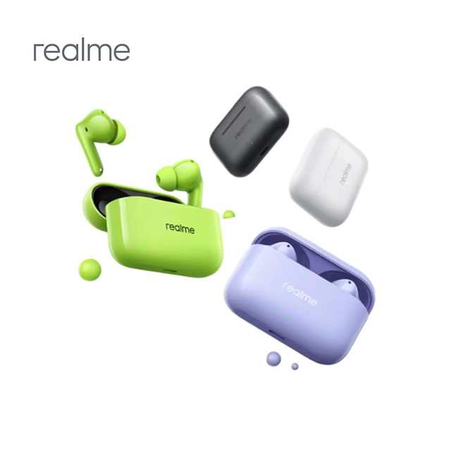 Realme Buds T200 In-Ear Headphones with LED Battery Indicator IPX-5 Waterproof for V5.4 ANC & ENC BES Chipset
