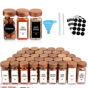 Set <span class=keywords><strong>di</strong></span> 24 Barattoli in <span class=keywords><strong>Legno</strong></span> per Spezie da 120ml, Stile Moderno e Semplice, per Cumino e Peperoncino, Lavaggio a Mano, Modello Xuzhou 152158 - Product Image 2