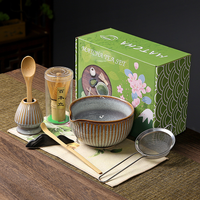 Ensemble de thé matcha écologique de grande taille, 2 à 8 pièces, en céramique, avec fouet à thé, bol à mélanger, Baibenli