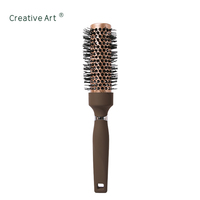 Brosse à cheveux ronde en céramique professionnelle pour le coiffage, le séchage et le lissage des cheveux bouclés en salon