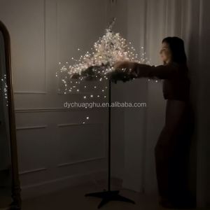 Sapin de Noël pliable de haute qualité de 4 à 7 pieds avec lumières et décorations, design pop-up pour une ambiance festive - Product Image 2
