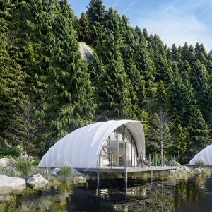 Carpa de Lujo Tipo Safari con Dos Dormitorios y Sala de Estar, Impermeable, de Tela de PVC y Estructura de Acero, para Campamentos, Glamping y Resorts - Product Image 3