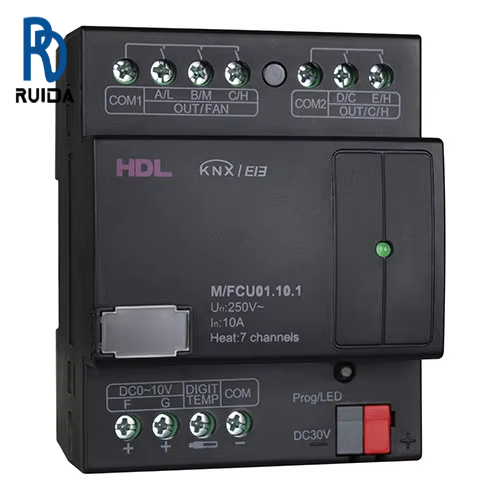 Keyence KNX HDL-M/FCU01.10.1 Industrial Plastic HVAC Automation PLC Module I/O Link Communication 220V/110V Building Automation