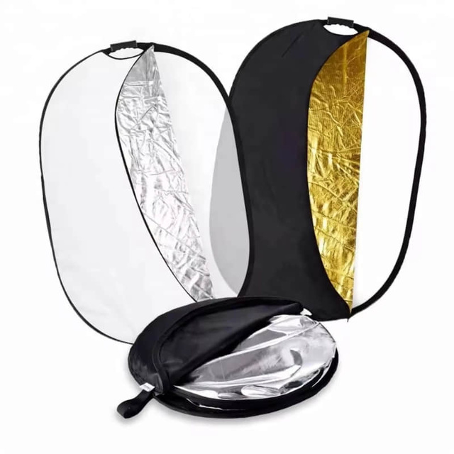 5 in 1 60*90cm 90*120cm Oval Portable Foldable Studio Photo Collapsible Photographic Lighting Reflector with Carrying Bag