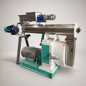 Machine à granulés d'aliments à matrice annulaire 1 TPH, en acier inoxydable, pour volailles et bétail, pour aliments équilibrés - Product Image 1