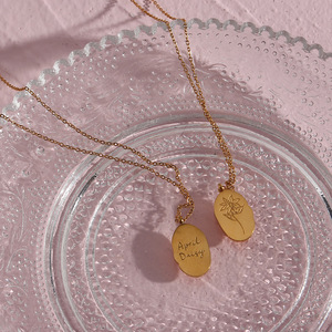 Collier pendentif fleur <span class=keywords><strong>de</strong></span> personnalité irrégulière <span class=keywords><strong>de</strong></span> 12 <span class=keywords><strong>mois</strong></span>, en acier inoxydable, colliers en pierre <span class=keywords><strong>de</strong></span> naissance plaquée or, nouvelle collection <span class=keywords><strong>2023</strong></span> - Product Image 6