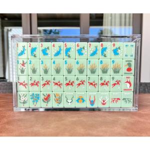 Juego de Mahjong Acrílico Plegable y Portátil con Temática Animal, Ecológico, con Patas Metálicas Plegables para 4 Jugadores y Toda la Familia - Product Image 2