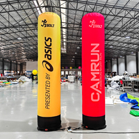 Colonne gonflable publicitaire LED extérieure pour la nuit, design personnalisé, logo, tube gonflable