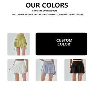 2023 Grosir Kualitas Tinggi Rok Tenis Kebugaran untuk Wanita Celana Pendek Yoga Pinggang Tinggi Dapat Disesuaikan Rok Tenis - Product Image 2