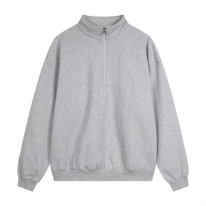 Consegna Rapida Felpa con Zip a un Quarto Oversize con Design a Spalla Scesa e Giacca da Uomo di Qualità Superiore - Product Image 5
