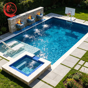 <span class=keywords><strong>Piscina</strong></span> Modulare Prefabbricata in Vetroresina (FRP/GRP) Bianca da Esterno Interrata 7m 8m 10x16 Piedi <span class=keywords><strong>Usata</strong></span>, Prodotta in Cina - Product Image 1