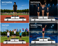 Podium gonflable personnalisé en PVC, pliable et portable, pour cérémonies sportives, événements et fêtes – Nouveauté 2026, Vente Flash