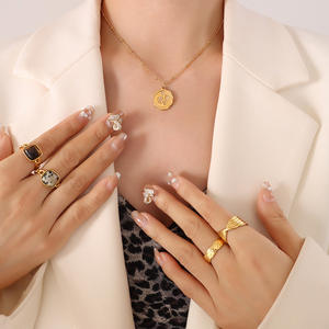 18 карат позолоченное детское ожерелье с отпечатком следа, медальон, монета, отпечаток руки, Детские ожерелья с гравировкой имени дня рождения - Product Image 3