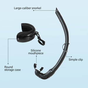 SNK400 Portable Diving Snorkel Safety Liquid <strong>Silicone</strong> Foldable Wet Breathing Tube for <strong>Underwater</strong> Diving Training - Product Image 4