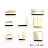 Accessoires de sac Clip métallique Clip d'extrémité de ceinture en métal plat Boucle d'extrémité de cordon en métal pour accessoires de bouchon de queue de sangle de sac